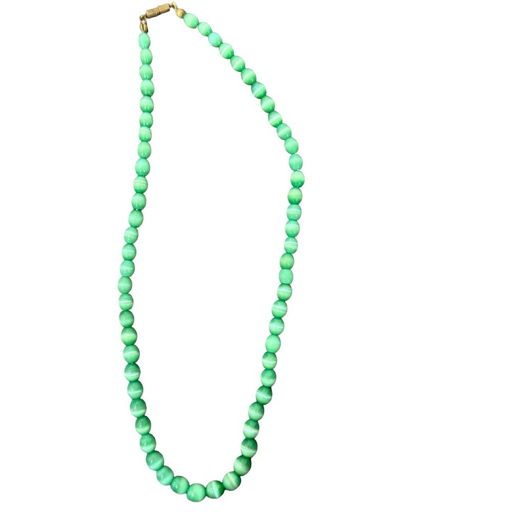 Vintage Beaded Necklaces White Blue Purple Green Blue Bangle Bracelet 4 Pieces - Picture 3 of 16